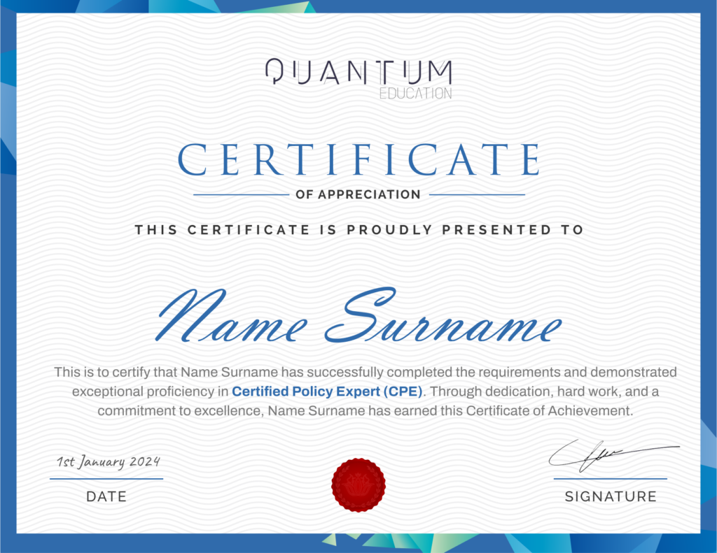 Quantum Certificate CPE