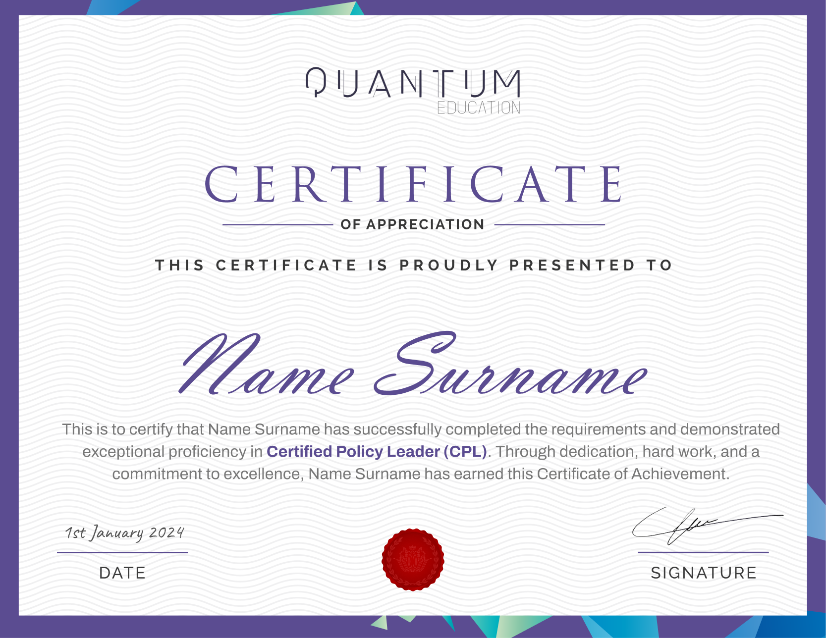Quantum-Certificate-CPL